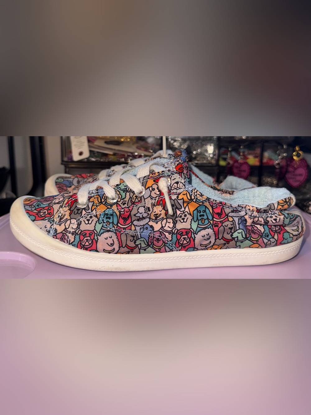 BOBS from Skechers Multicolor Dog Print Slip-On Sneakers